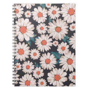 Cuaderno Patrón de flores de margarita sin flor