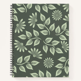 Cuaderno Patrón de flores de primavera