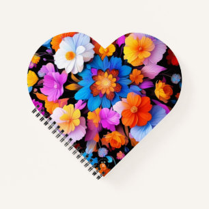 Cuaderno Patrón de flores multicolores-68577