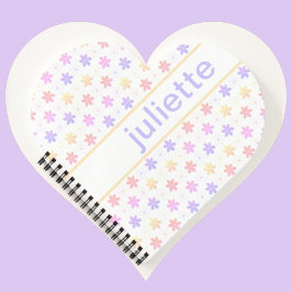 Cuaderno PATRÓN DE FLORES PEQUEÑOS PINO PURPLE DE bonito