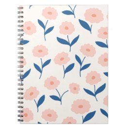Cuaderno Patrón de flores rosas de Moda de boho lindo
