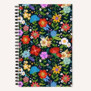 Cuaderno Patrón de flores sin soldadura Ditsy-13554