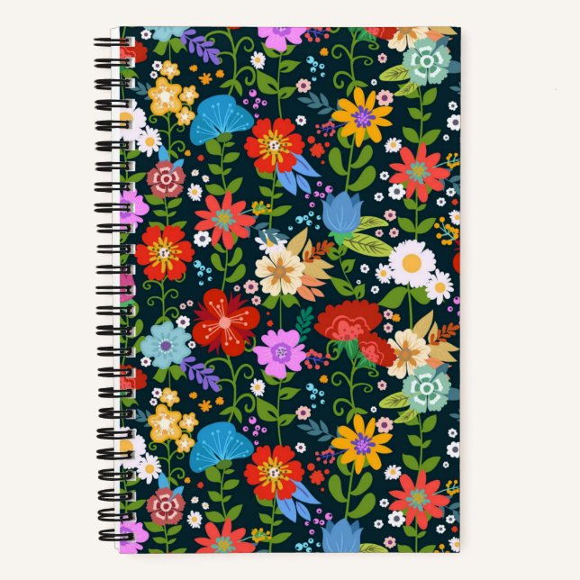 Cuaderno Patrón de flores sin soldadura Ditsy-13554 (Anverso)