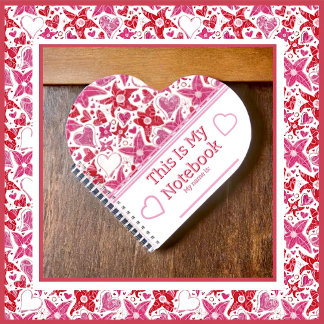 Cuaderno Patrón De Flores Y Corazones Diferentes