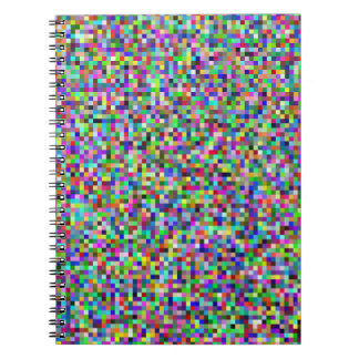 Cuaderno Patrón de fondo de cuadrados de píxeles coloridos