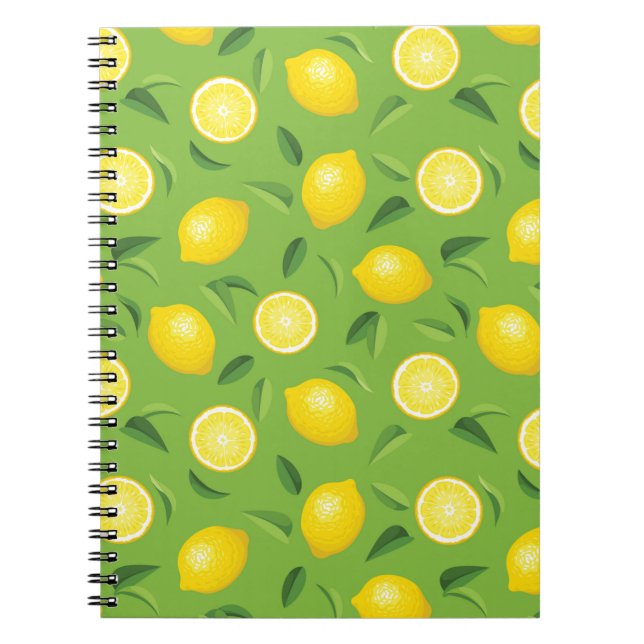 Cuaderno Patrón de fondo de lemas (Frente)