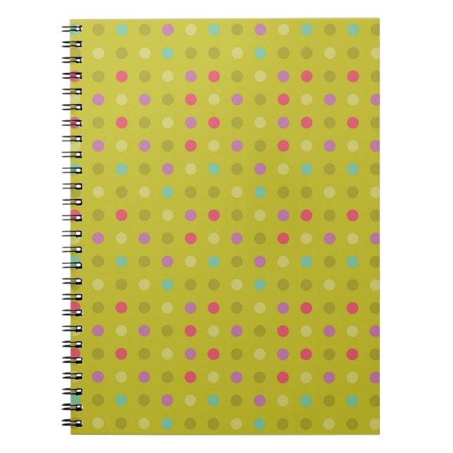 Cuaderno Patrón de fondo polka-punto (Frente)