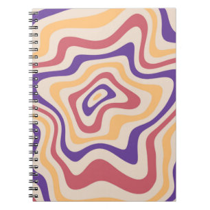 Cuaderno Patrón de fondo retro de arranque por sol. Años 19