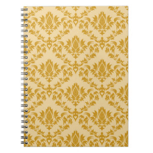 Cuaderno Patrón de fondo sin costuras de Damask, abstracto,