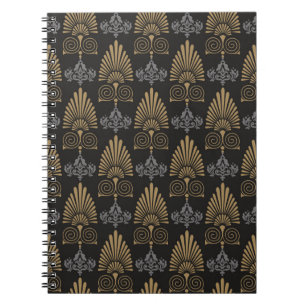 Cuaderno Patrón de fondo sin fisuras en estilo Art Deco, wa