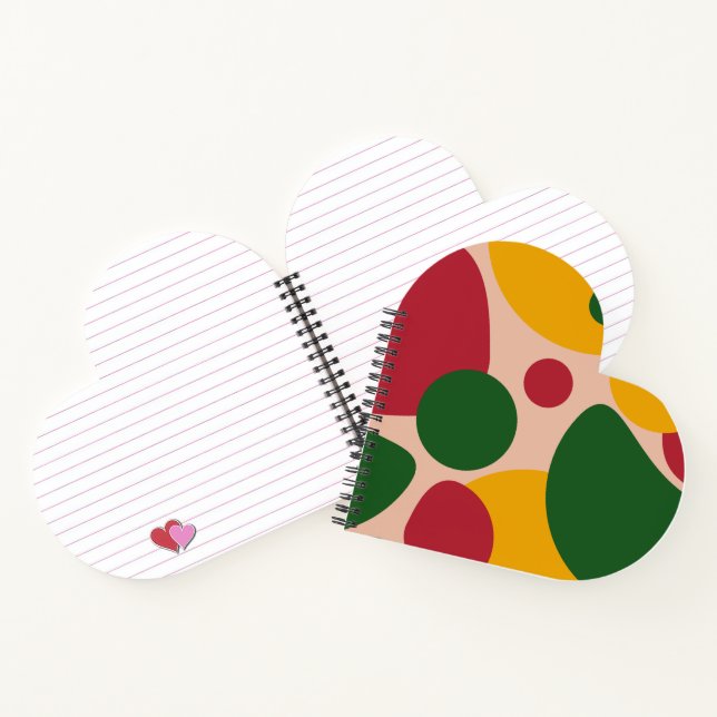 Cuaderno Patrón de formas abstractas retro atrevidas (Interior)