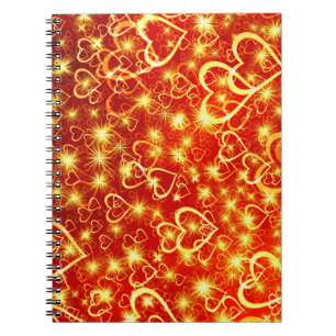 Cuaderno Patrón de formas de corazón-25622