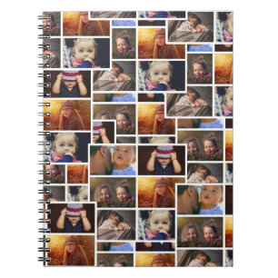 Cuaderno Patrón de fotos de la familia de Collages de fotos