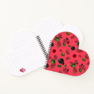 Cuaderno Patrón de frambuesa