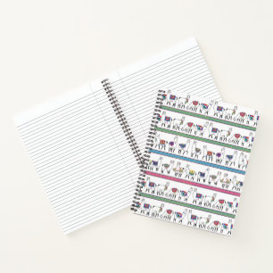 Cuaderno Patrón de franja de llamada