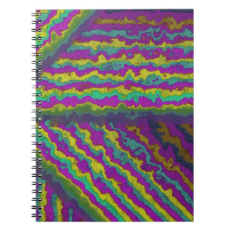 Cuaderno Patrón de franja radial vibrante