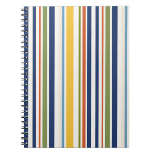 Cuaderno Patrón de franja vertical colorida moderna