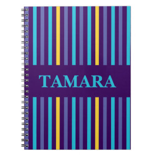 Cuaderno Patrón de franjas coloreadas personalizadas