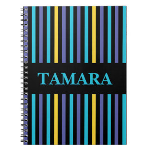 Cuaderno Patrón de franjas coloreadas personalizadas