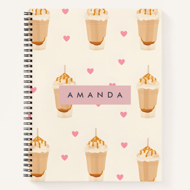 Cuaderno Patrón De Frappe De Cappuccino Icccino Personaliza (Anverso)