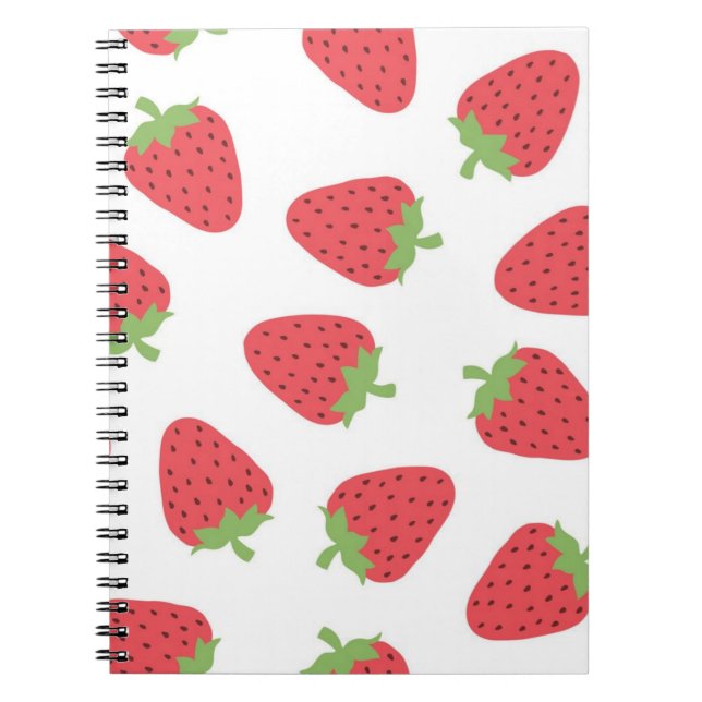 Cuaderno Patrón de fresa (Frente)