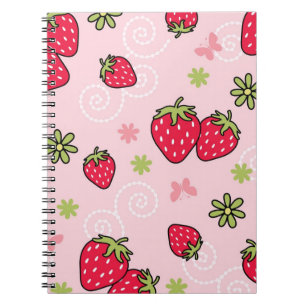 Cuaderno Patrón de fresa