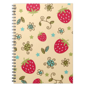 Cuaderno Patrón de fresa