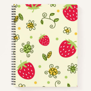 Cuaderno Patrón de fresa