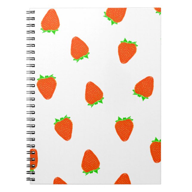 Cuaderno patrón de fresa (Frente)