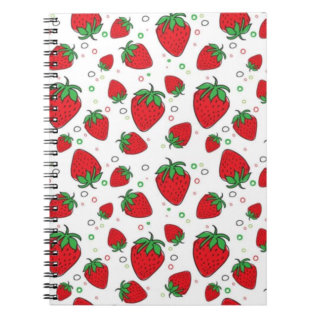 Cuaderno Patrón de fresa (Frente)