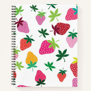 Cuaderno Patrón de fresa