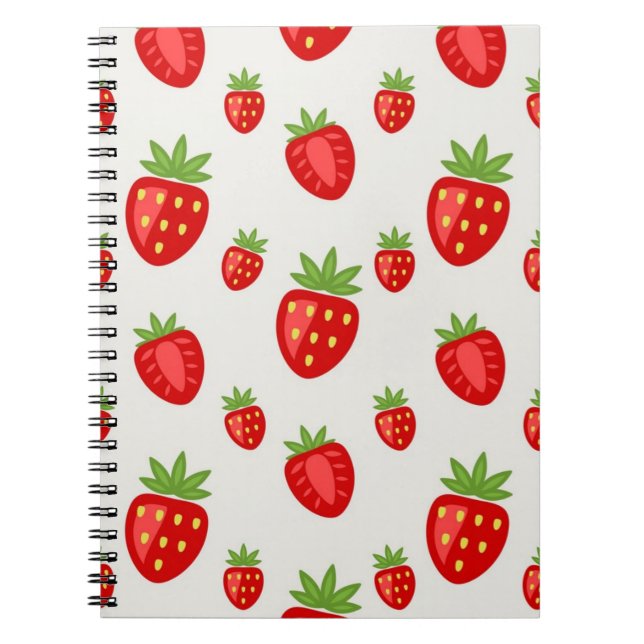 Cuaderno Patrón de fresa (Frente)