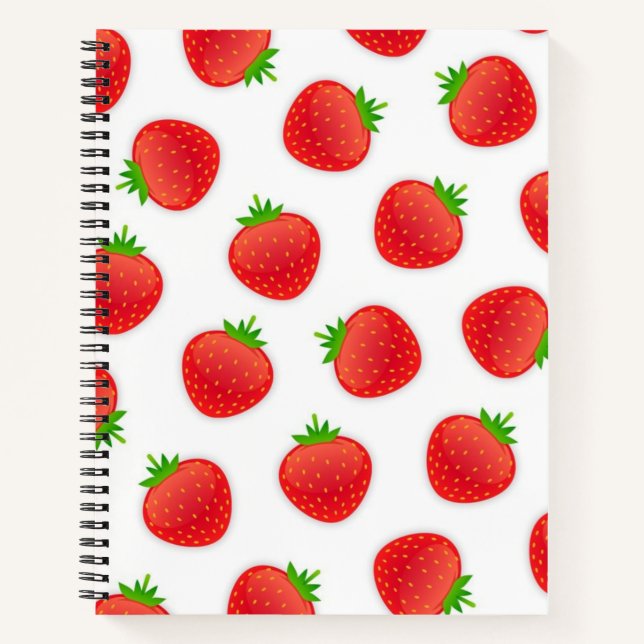 Cuaderno Patrón de fresa (Anverso)