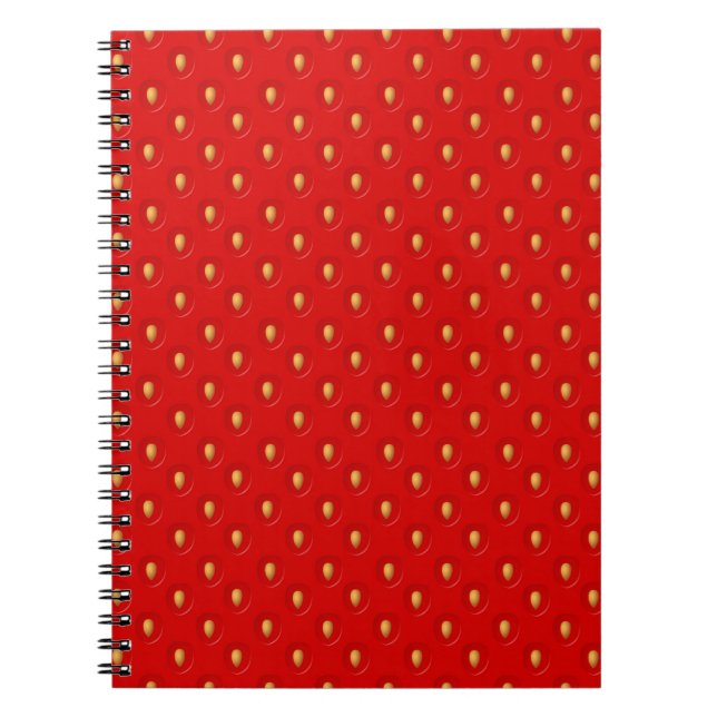 Cuaderno Patrón de fresa (Frente)