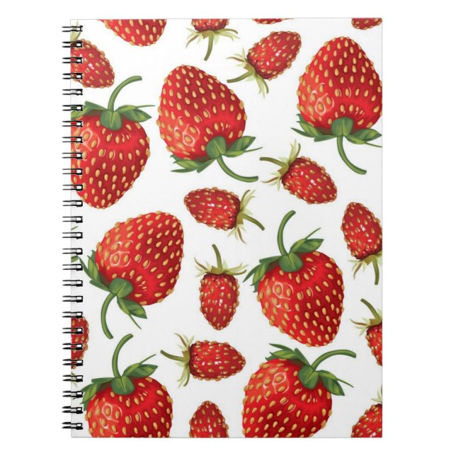 Cuaderno Patrón de fresa (Frente)