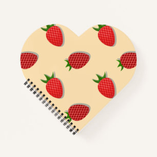 Cuaderno Patrón de fresa para buenas vibraciones en verano 