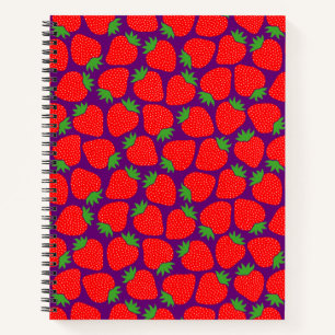 Cuaderno Patrón de Fresa, Rojo Vampiro Gótico