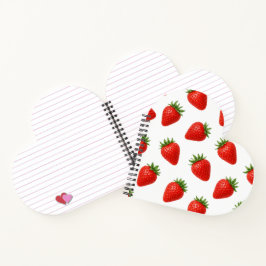 Cuaderno Patrón de Fresa Sin Costuras Diseño de Fruta Roja