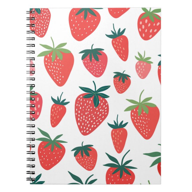 Cuaderno Patrón de fresa sin soldadura (Frente)