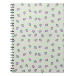 Cuaderno Patrón de Fresas Moradas