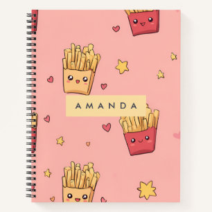 Cuaderno Patrón de Fries franceses del Pastel Kawaii person