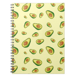 Cuaderno Patrón de Fruta de Aguacate 