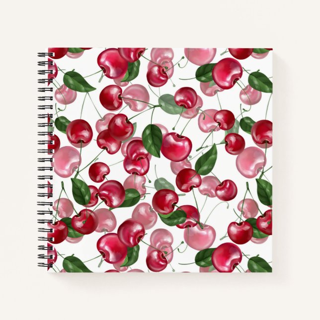 Cuaderno Patrón de fruta de cerezo (Anverso)