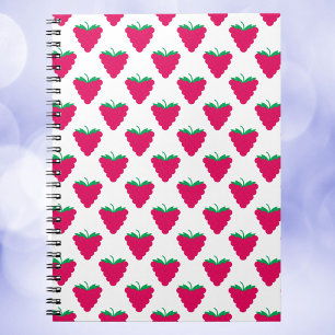 Cuaderno Patrón de Fruta de Frambuesa