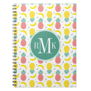 Cuaderno Patrón de fruta tropical colorido