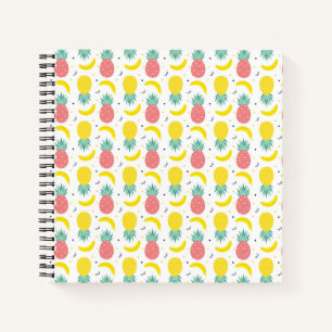 Cuaderno Patrón de fruta tropical colorido