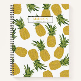 Cuaderno Patrón de fruta tropical de piña