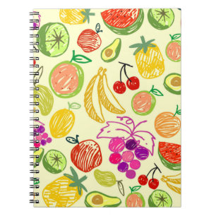 Cuaderno Patrón de frutas