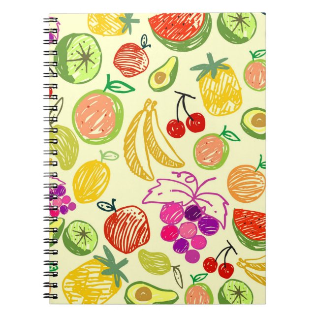 Cuaderno Patrón de frutas (Frente)