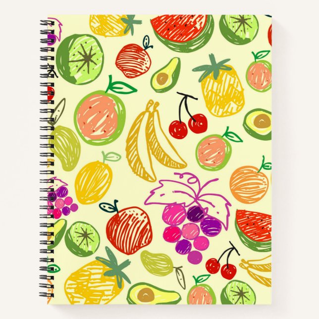 Cuaderno Patrón de frutas (Anverso)